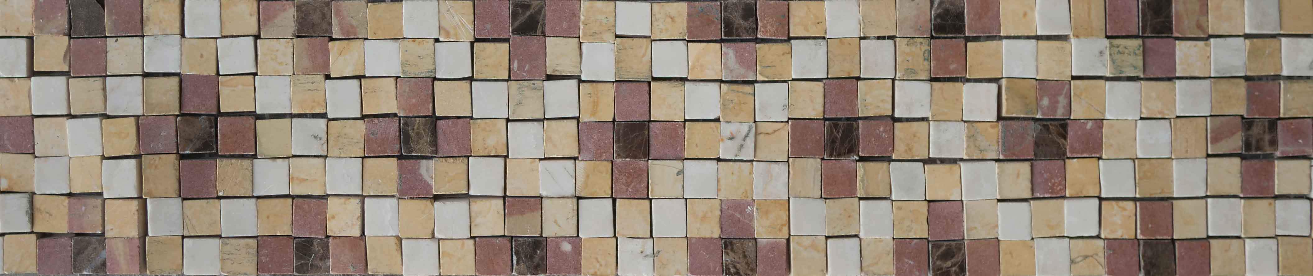 Rectangular Block Pattern - Custom Made Mosaic Border - Mesh Backing