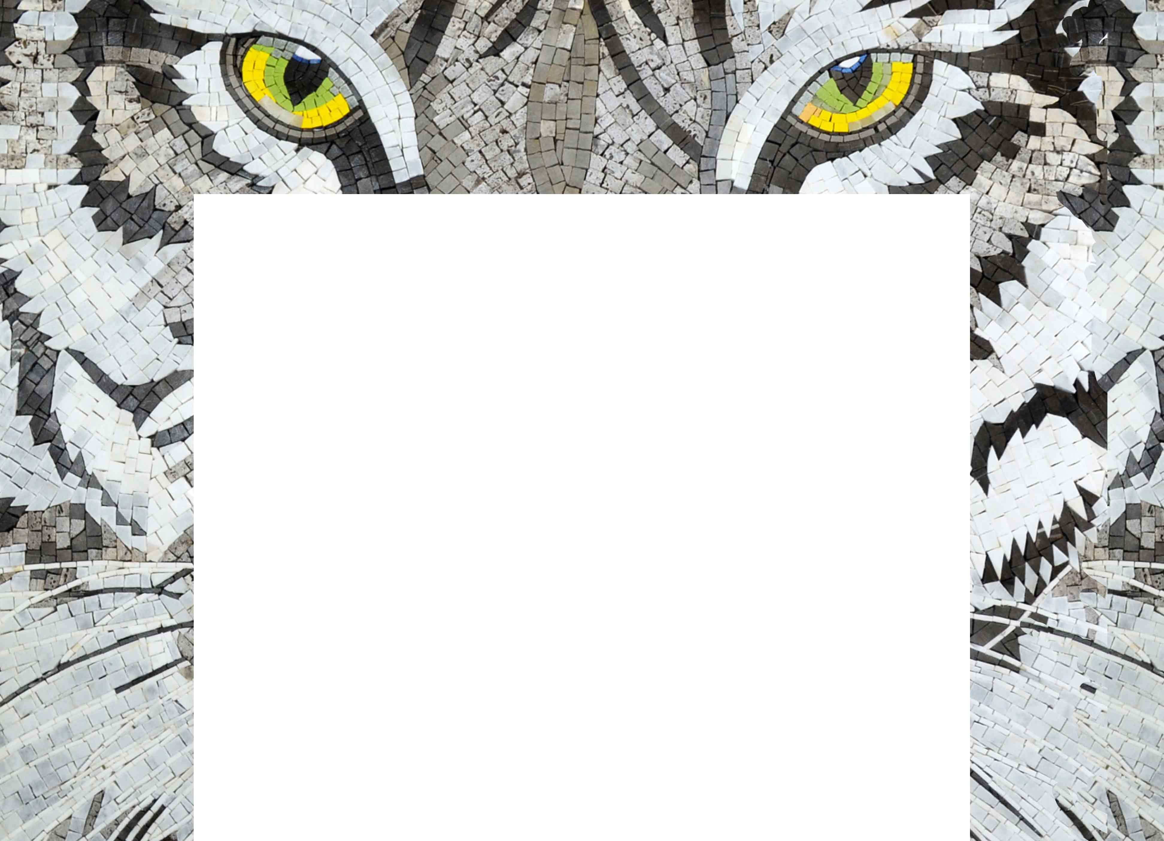 Tiger Eyes Motif - Mosaic Flooring Art - Mesh Backing - Image 3