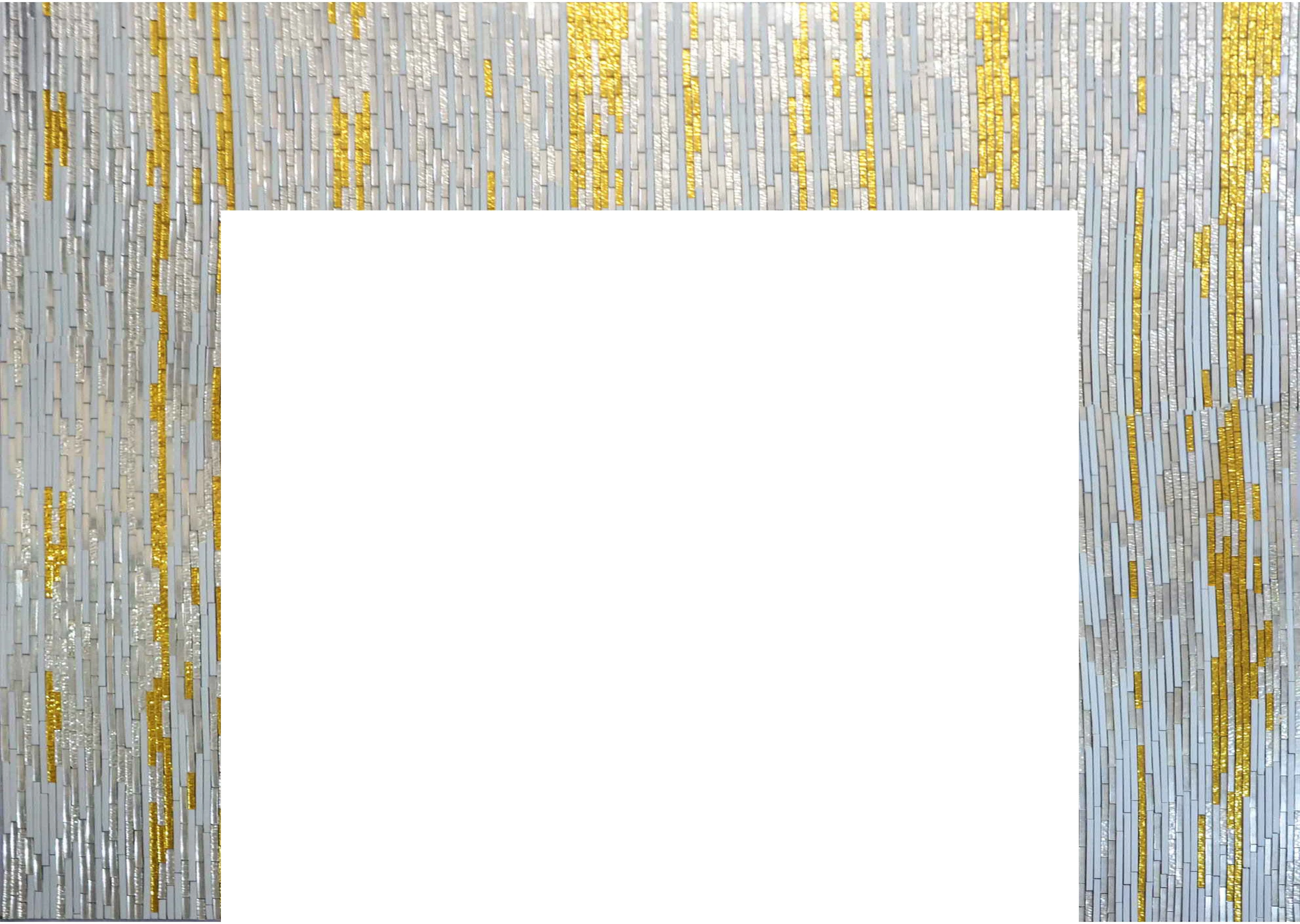 Pattern Drops Fireplace Border - Marble Roman Mosaic Reproductions Rain - Mesh Backing - Image 3