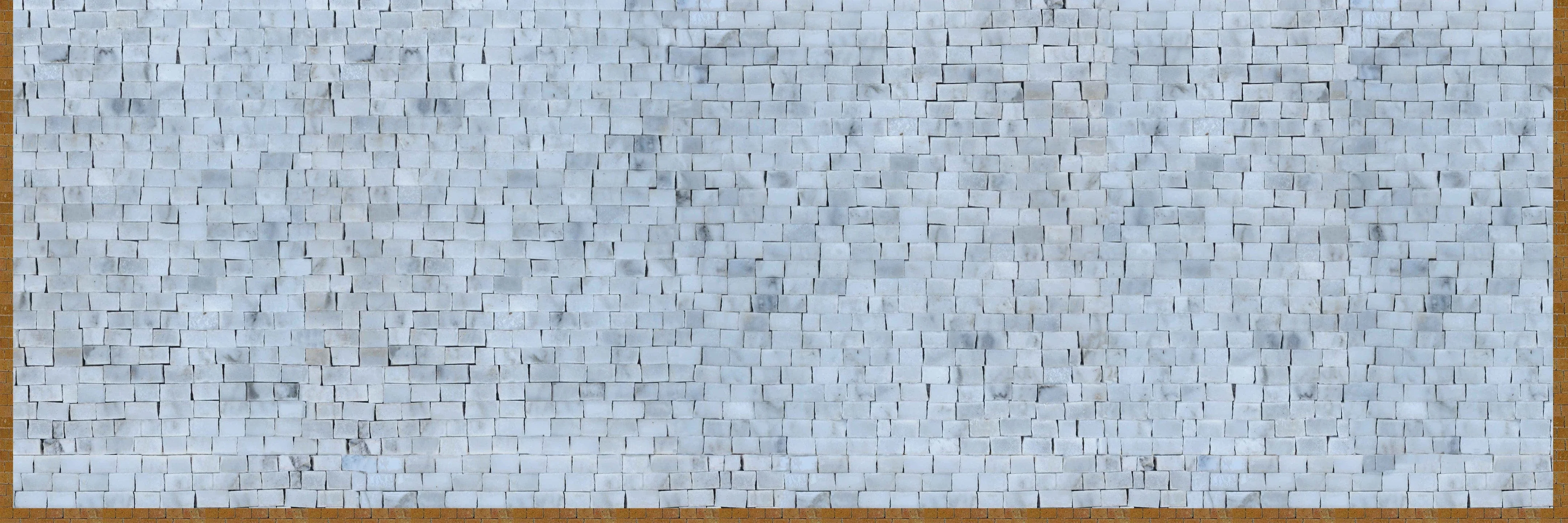 Wavy Fireplace - Bathroom Mosaic Art - Mantel + Hearth" - Mesh Backing - Image 4