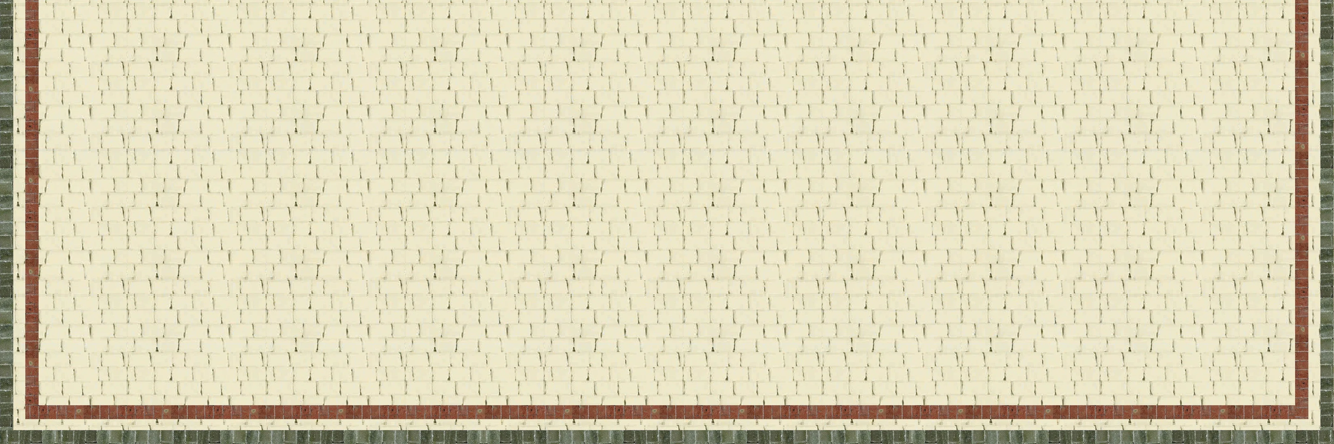 Lion Portrait - Marble Seahorse Mosaic Fireplace Border - Mesh Backing - Image 4