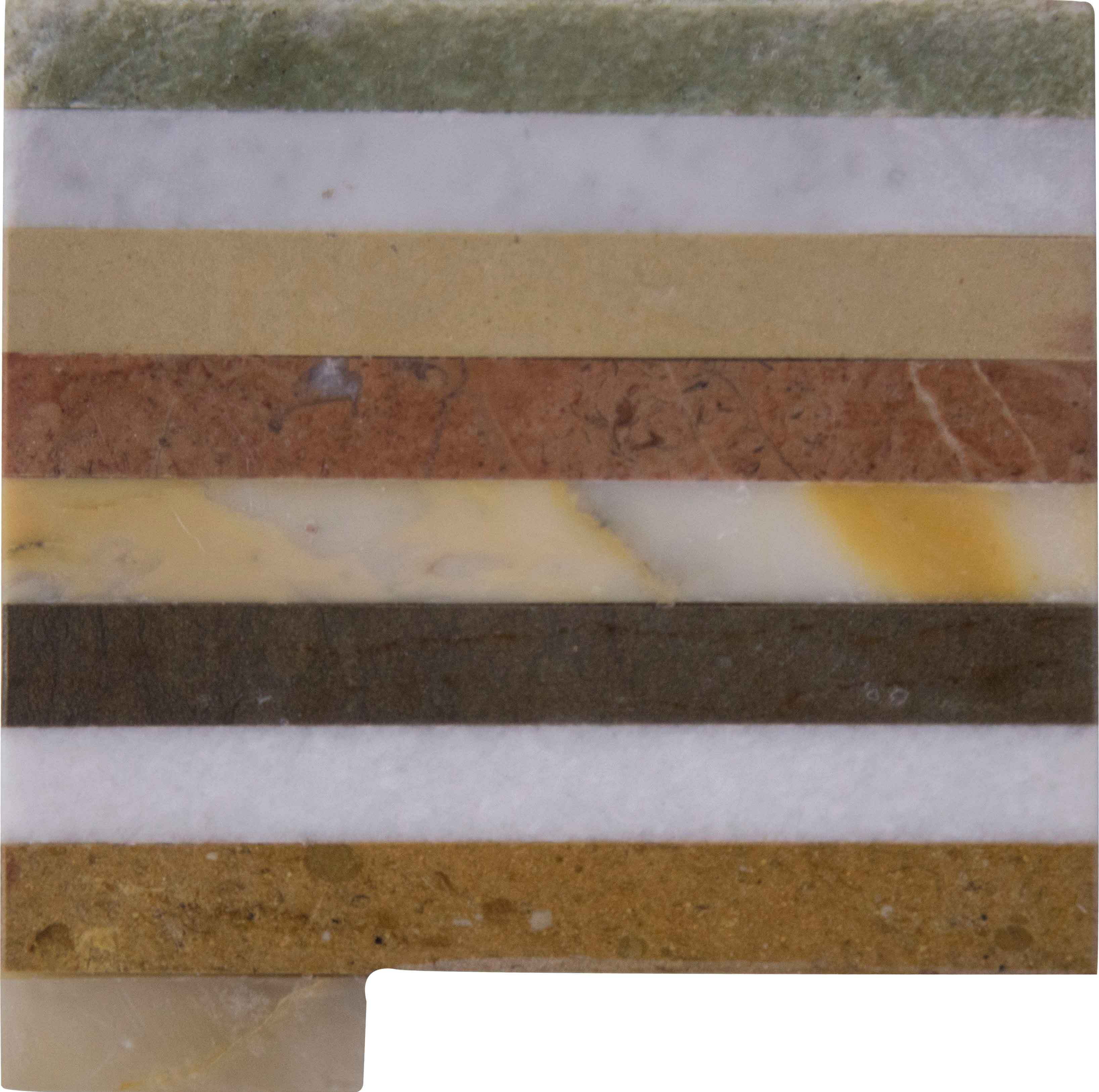 Patterned Coasters - Marble Tree Of Life Mosaic Earthy Tones - Default Title" - Mesh Backing - Image 5