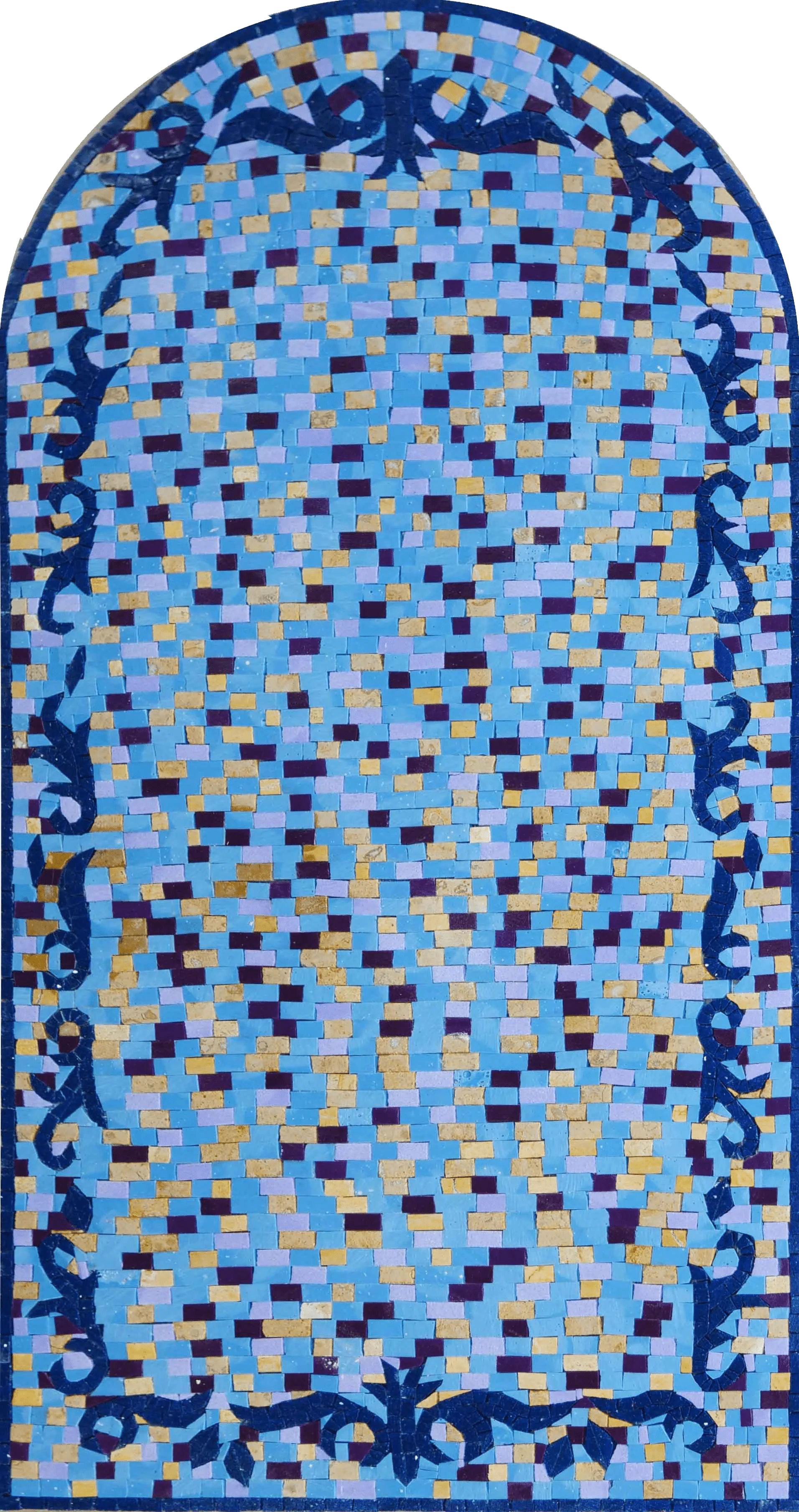 Arched Panel - Marble How To Hang Mosaic Art - Mesh Backing