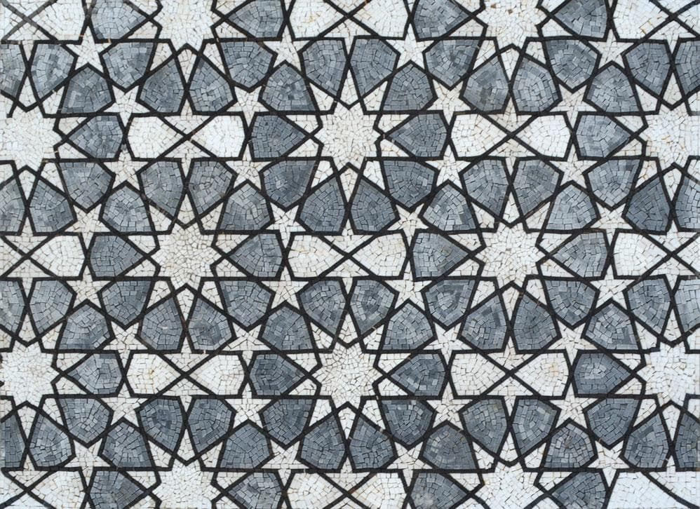 Pattern Star - Sunset Mosaic Arabesque - Mesh Backing