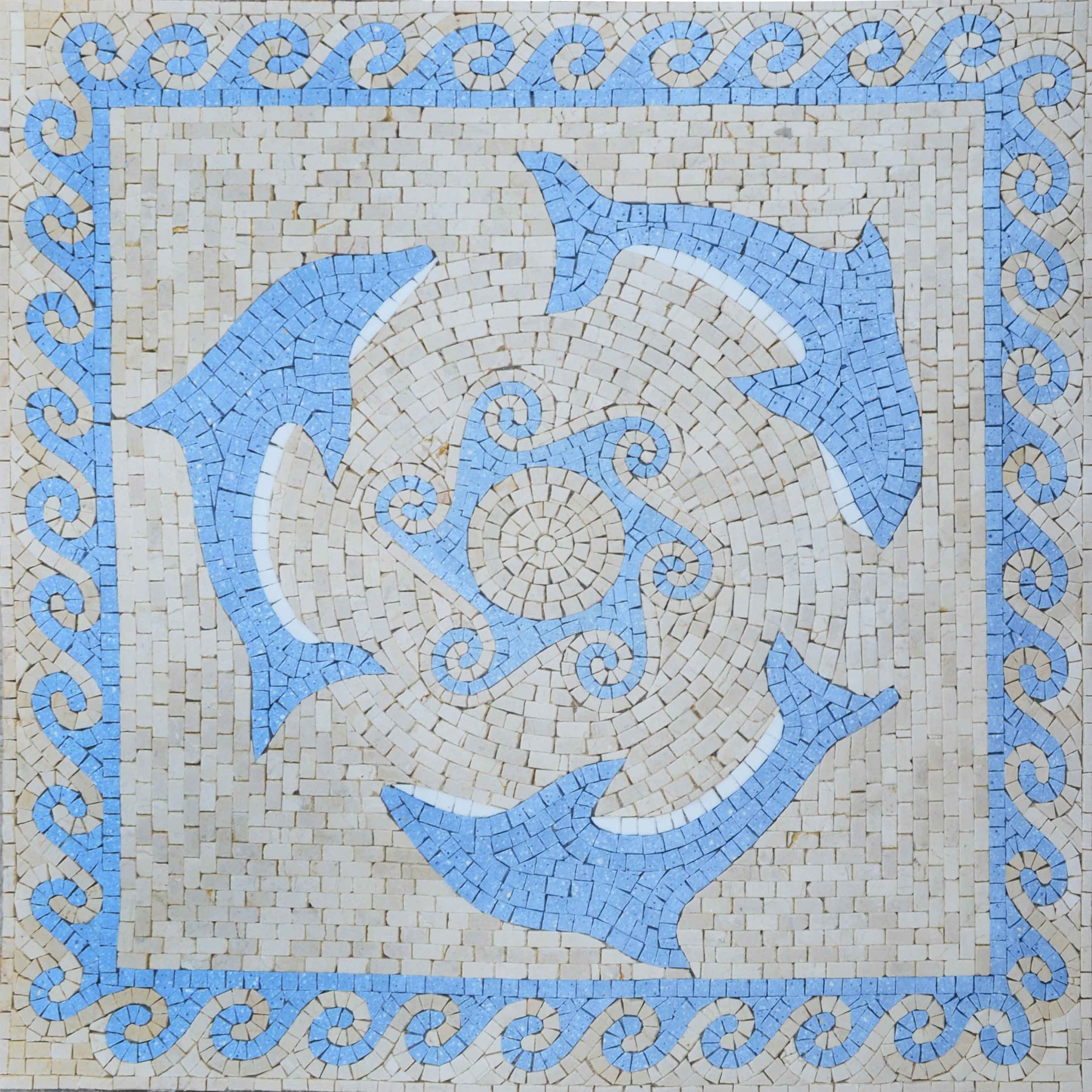 Geometric Starburst Floral Pattern - Mosaic Kit - Mesh Backing - Image 3
