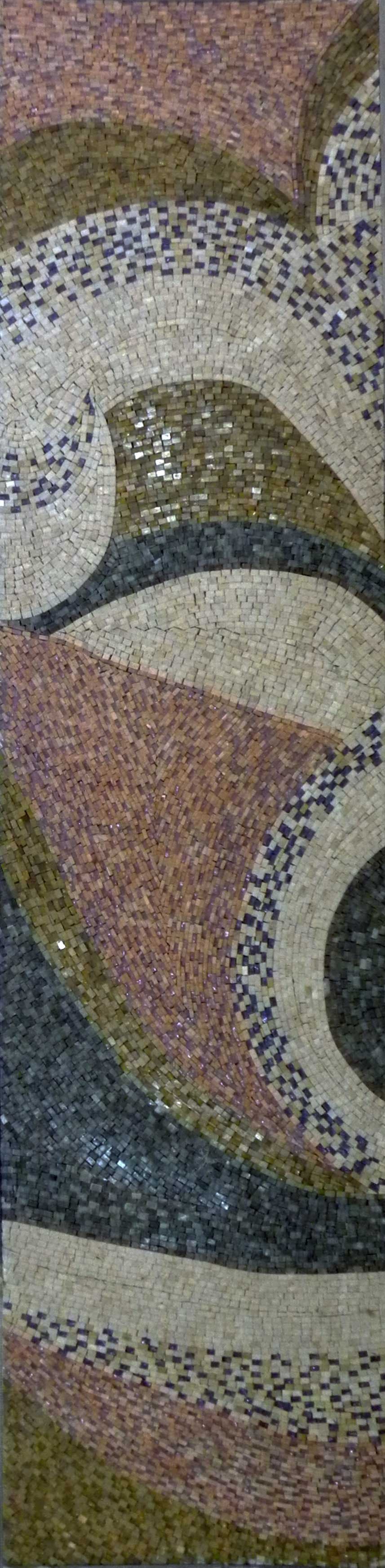 Abstract Geometric - Marble Mosaic Medallion Pattern - Mesh Backing