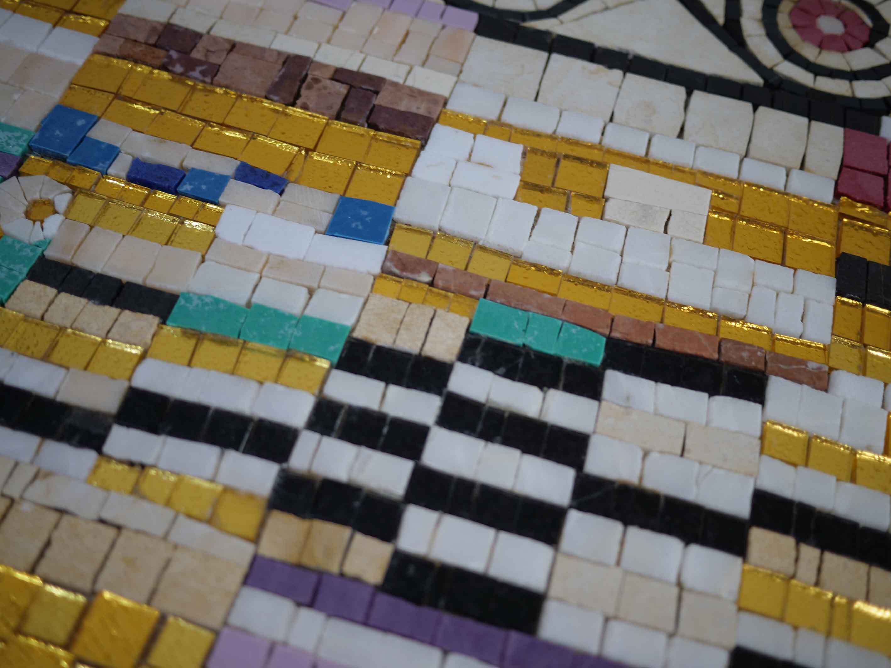 Geometric Blocks Pattern - Glass Mosaic Shelves Art - Mesh Backing - Image 2