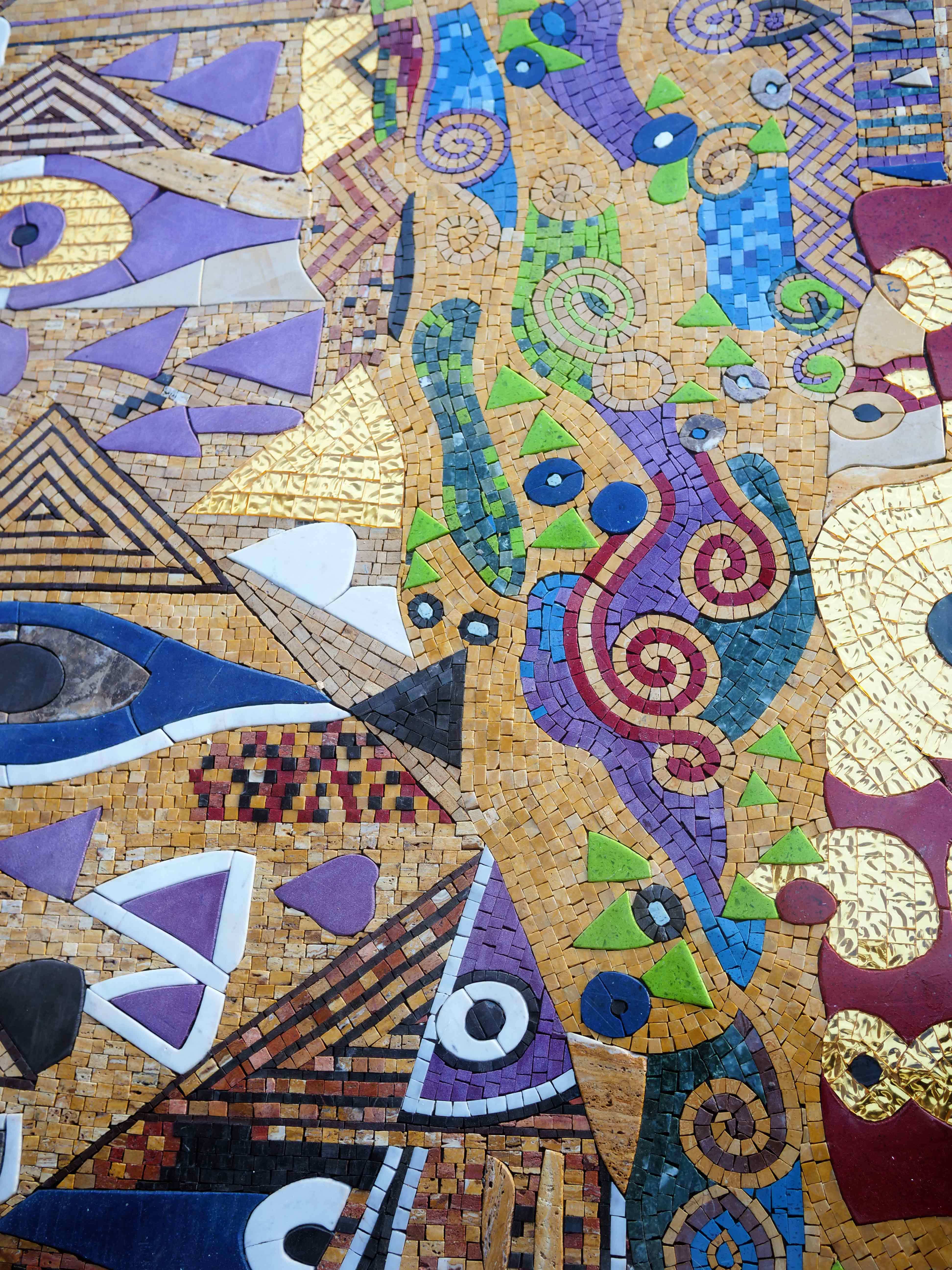 Geometric Figures Art Tapestry Time Abstract - Contemporary Tile Murals Mosaic The - Mesh Backing - Image 2