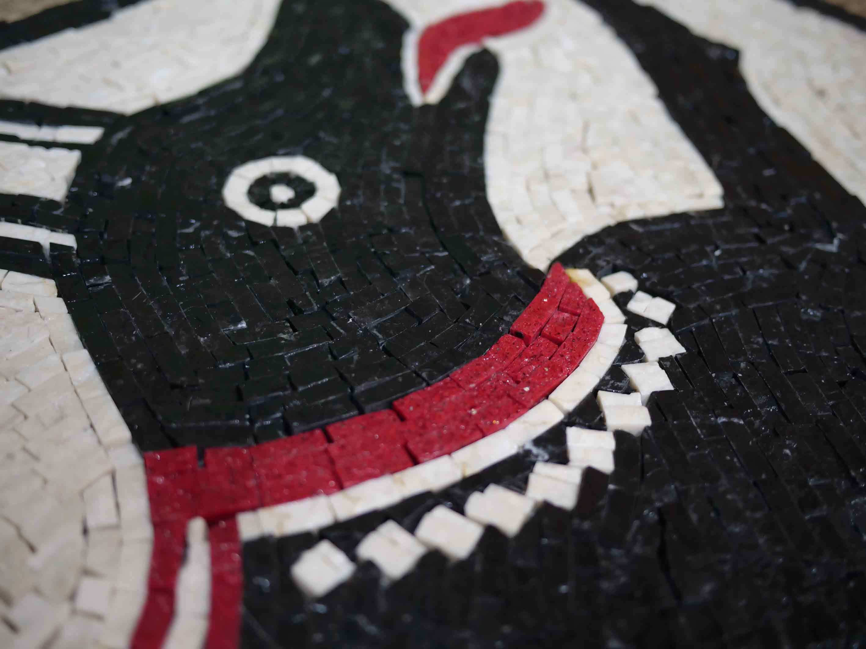 Leash Motif - Ancient Mosaic Animal Art - Mesh Backing - Image 2
