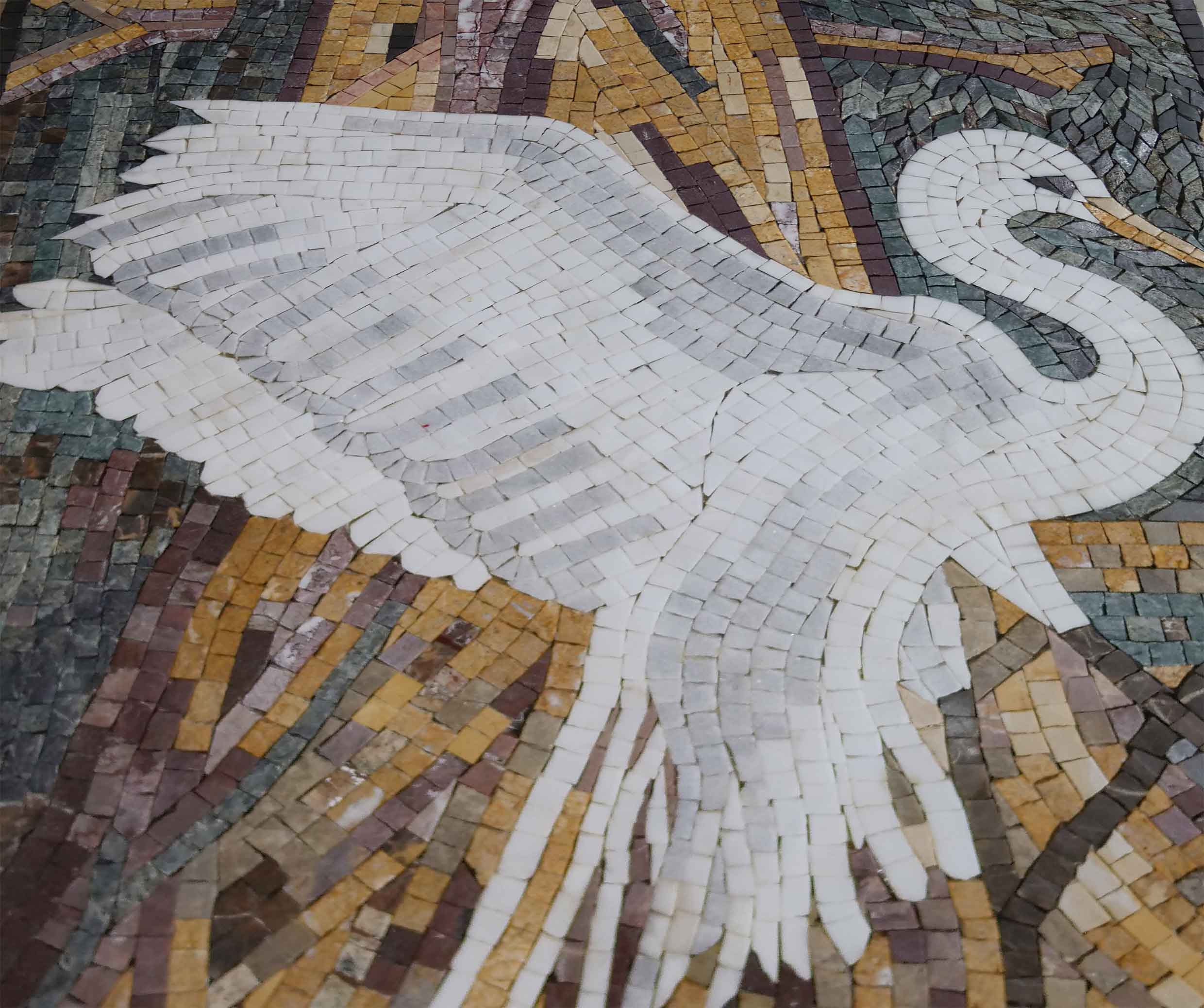 Geometric Heron Motif - Backsplash Mosaic Tile Designs Art - Mesh Backing - Image 2