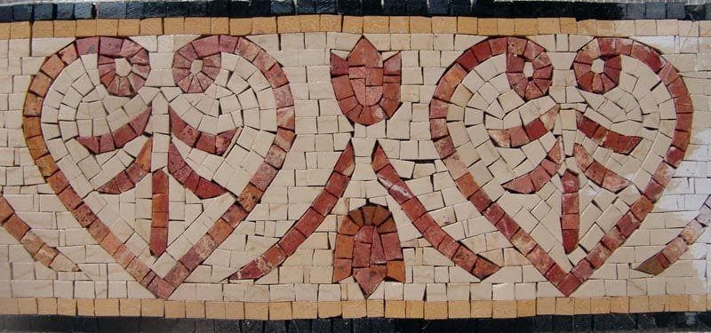 Classical Hearts Border - Mosaic Logo Classic Artwork - Mesh Backing
