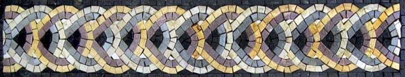 Abstract Entanglement - Marble Mosaic Border Fractal Design - Mesh Backing