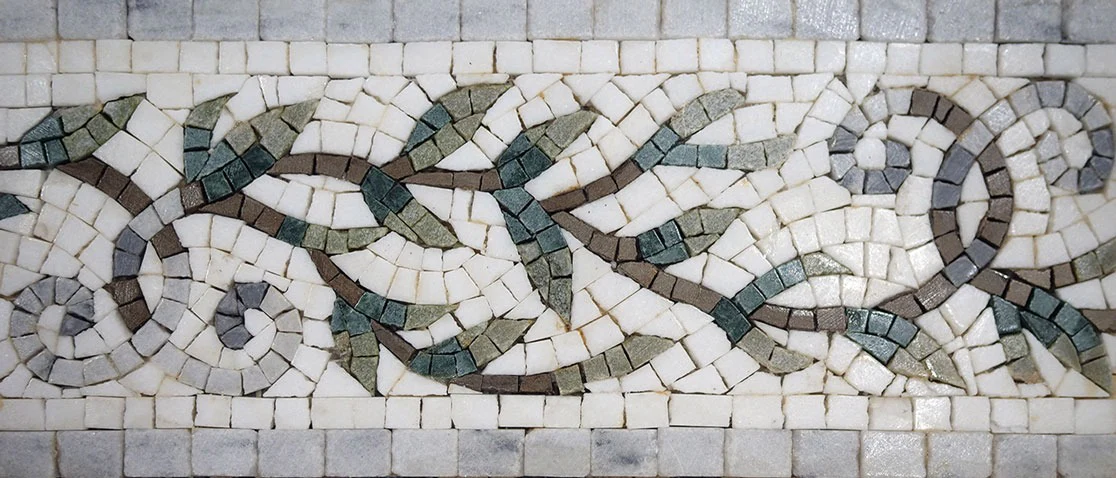 Pattern Vine - Marble Interior Design Mosaic Border Art - Mesh Backing
