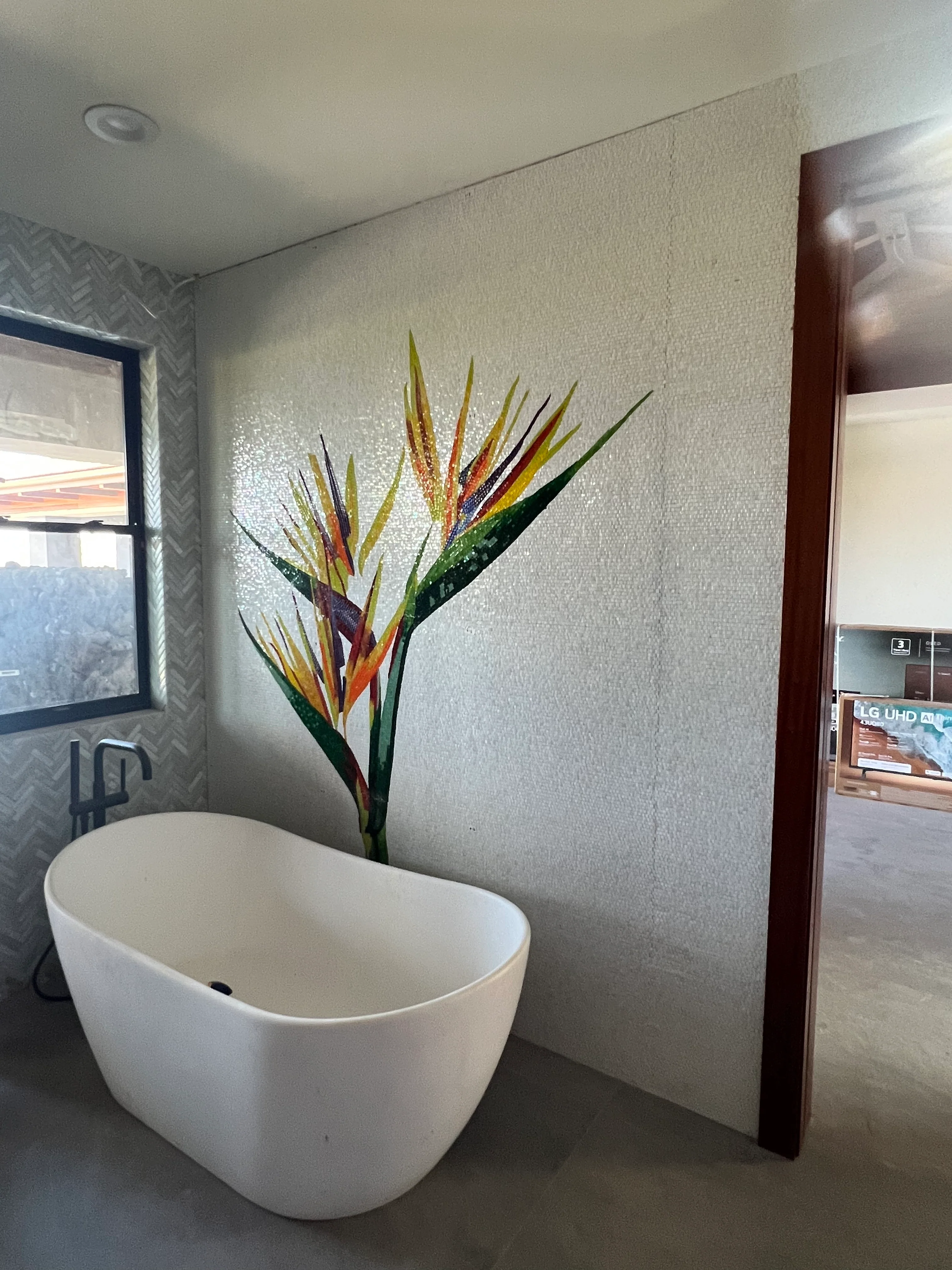 Bird Paradise Flower - Mosaic Tree - Mesh Backing - Image 2