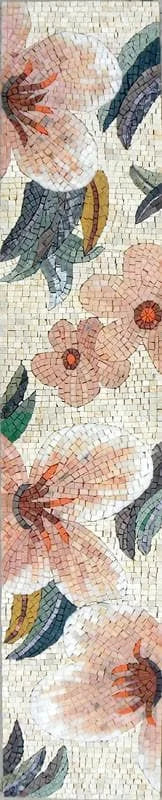 Ioannis Floral Bloom - Marble Mosaic Patterns - Mesh Backing
