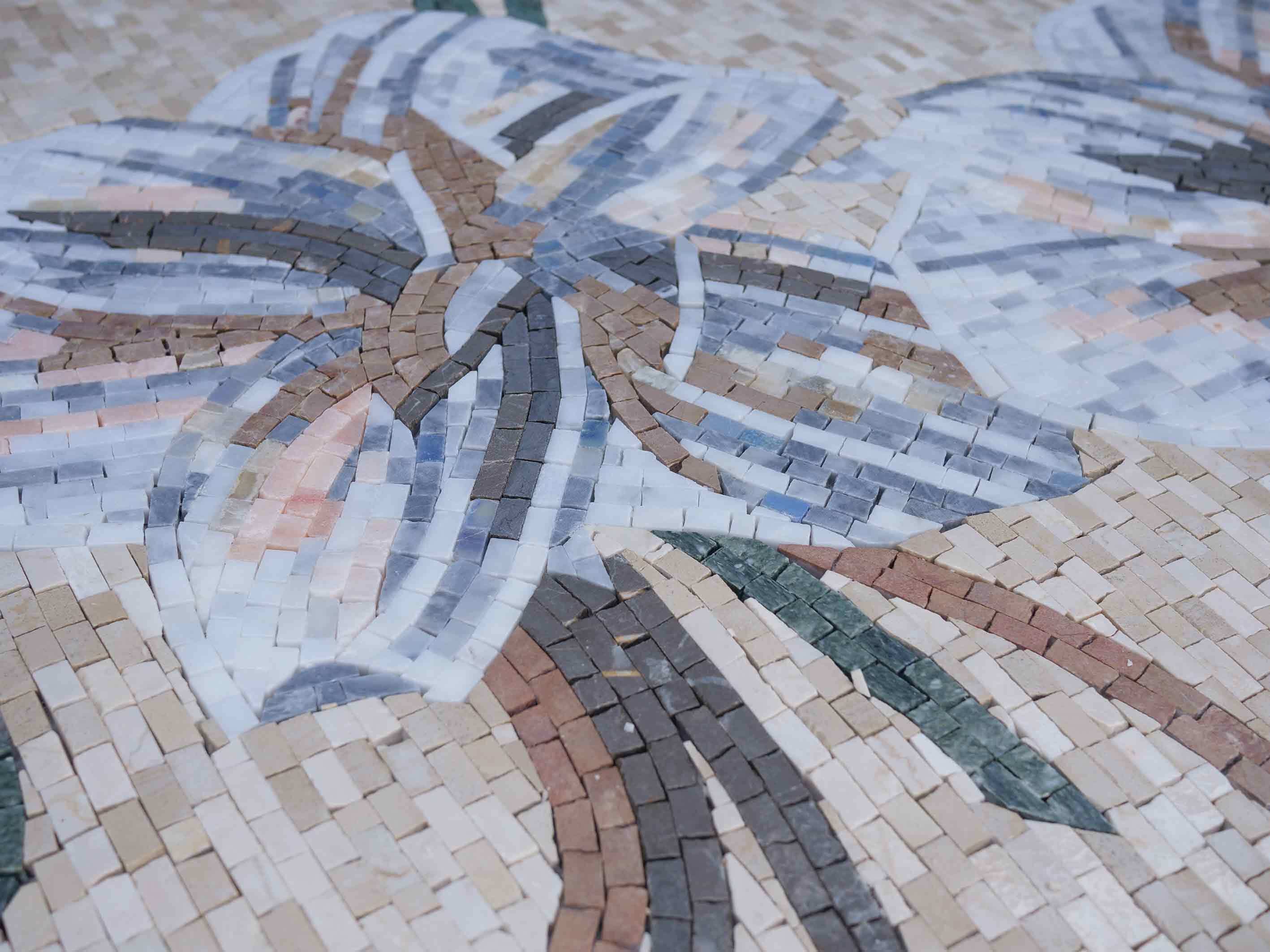 Floral Vine Geometric - Mosaic Paintings Portrait - Mesh Backing - Image 2