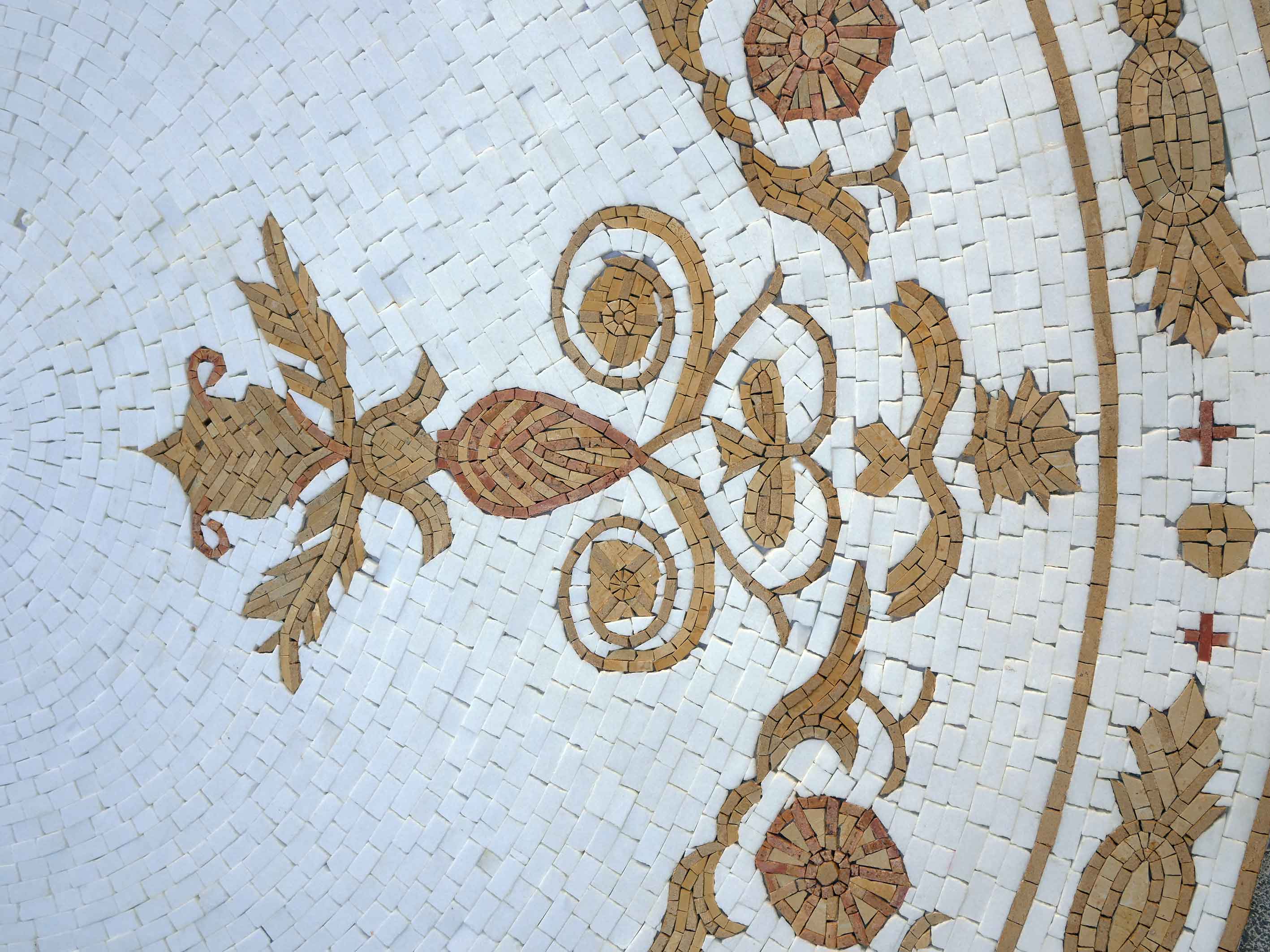 Floral Vine Pattern - Mosaic Home Interiors Royal Rectangular Rug Artwork - Mesh Backing - Image 3