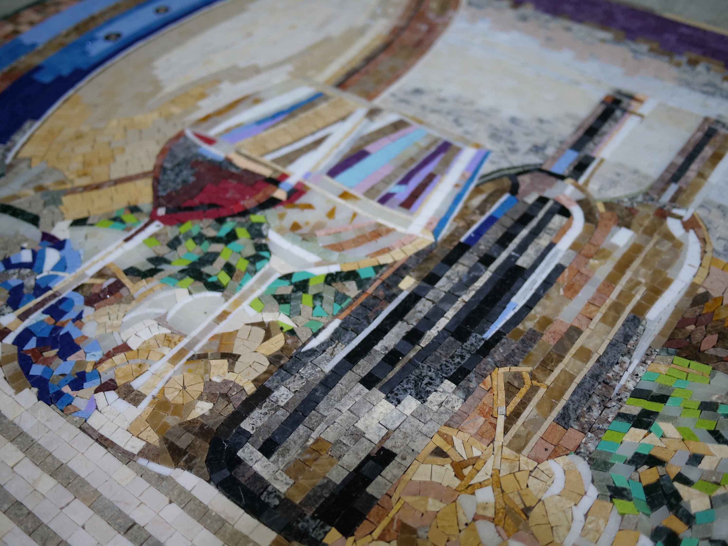 Wine Field Still Life - Glass Custom Mosaic - Mesh Backing - Image 2
