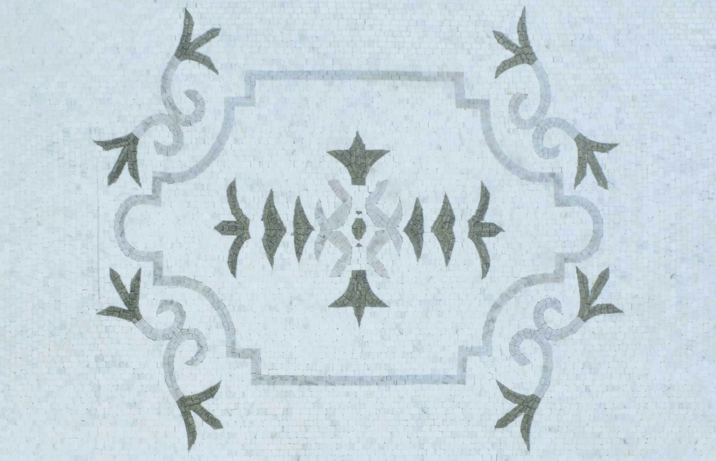 Star Pattern Art Geometric - Interior Design Mosaic - Mesh Backing