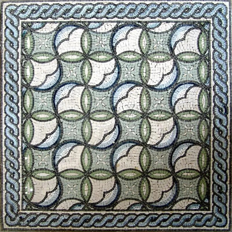 Floral Pattern - Marble Mosaic Roman Andrea - Mesh Backing