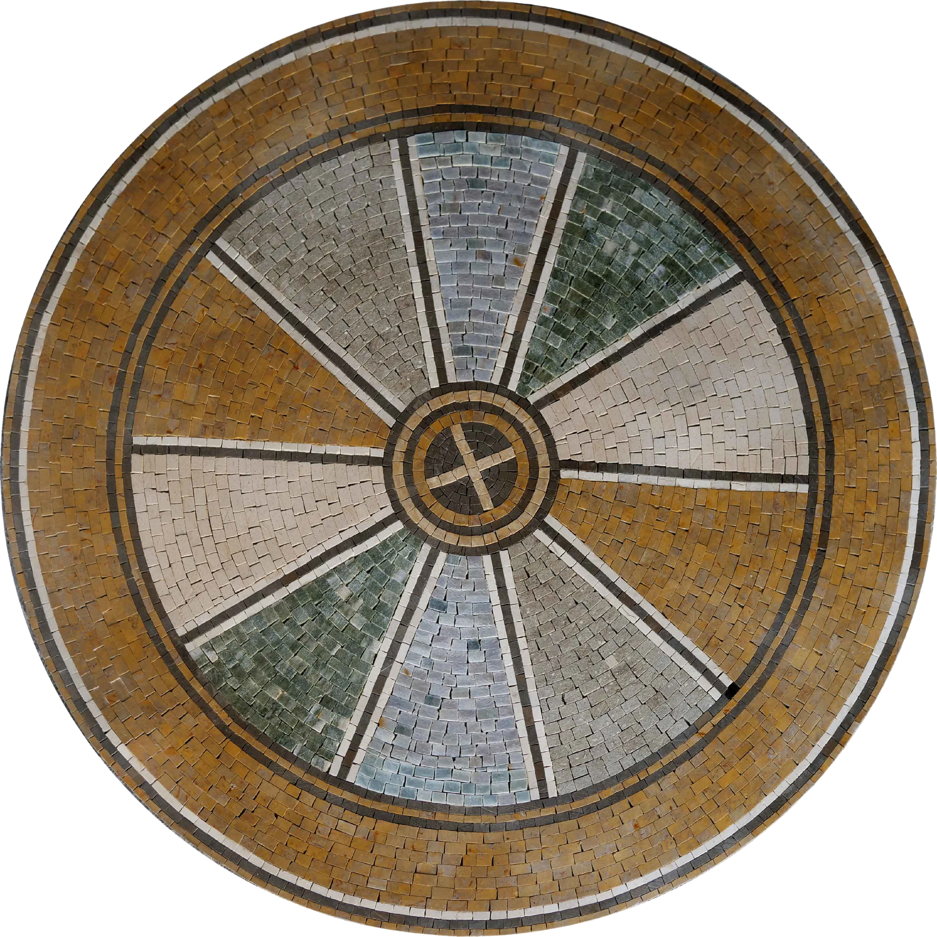 Roman Mosaic Art Medallion - Ruota