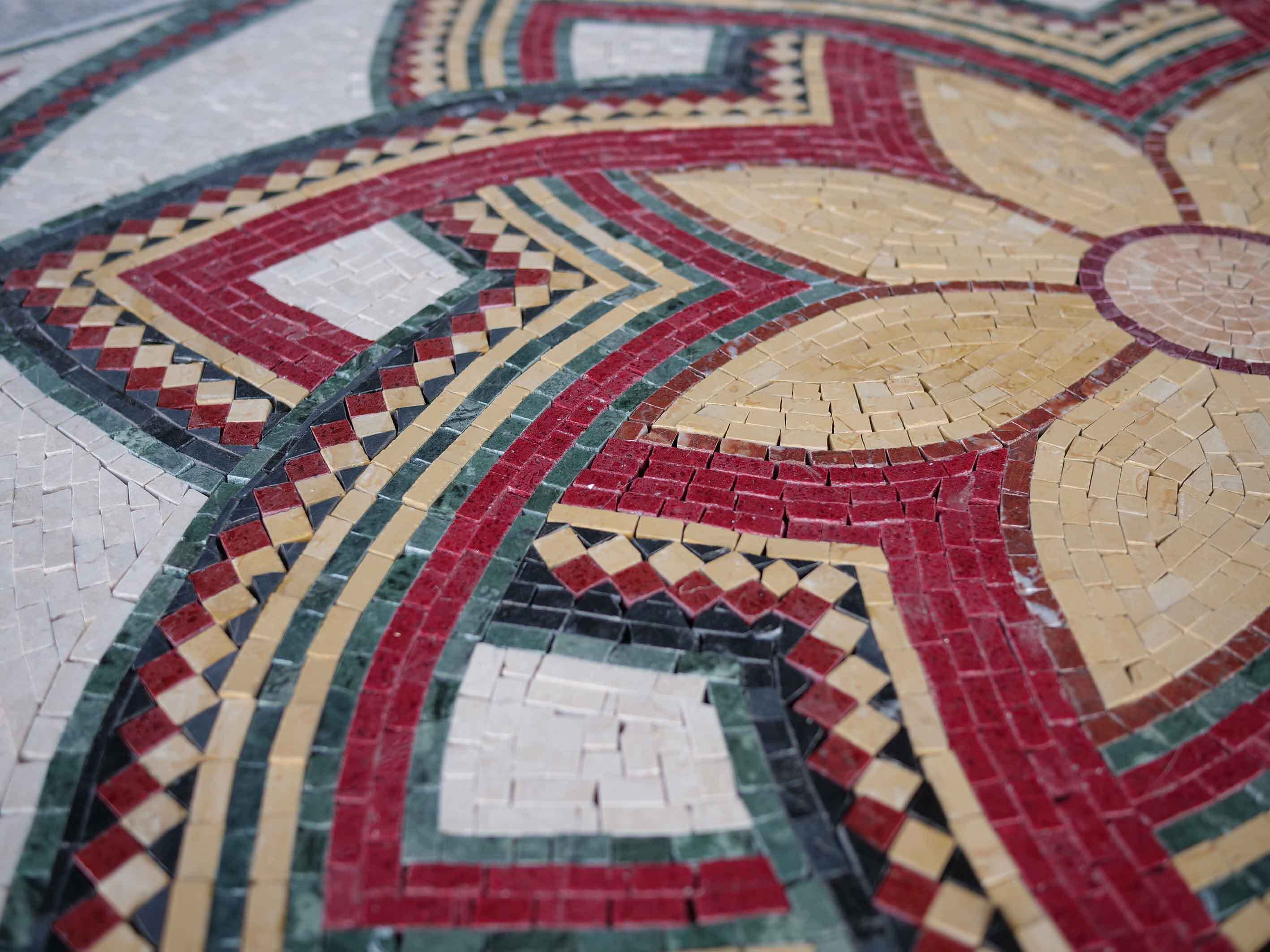 Ornate Flower Pattern - Minimalist Mosaic Geometric Luxury Handcrafted Stone - Mesh Backing - Image 2