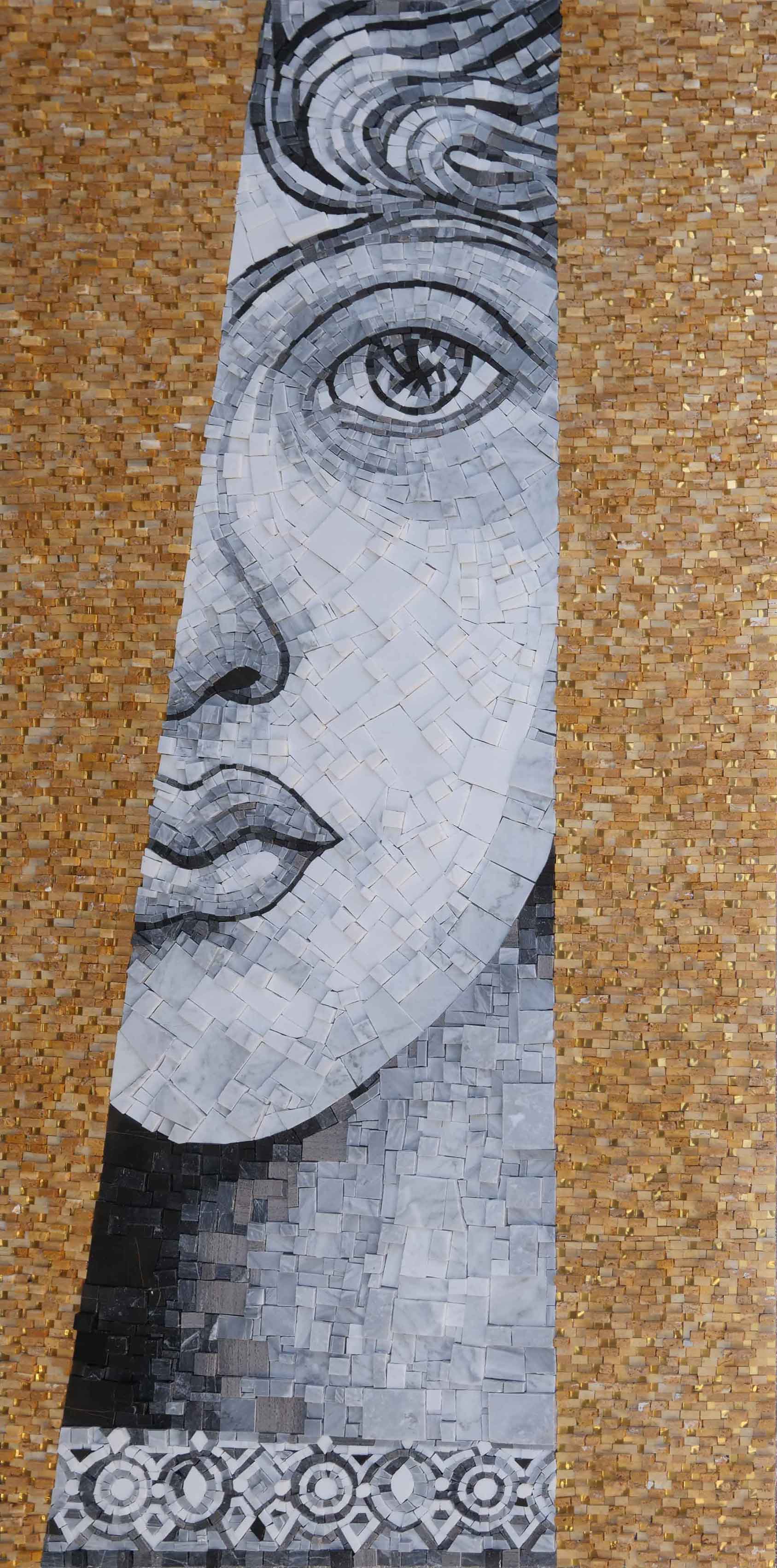 The Geometric Lady Portrait - Home Renovation Mosaic Roman - Mesh Backing