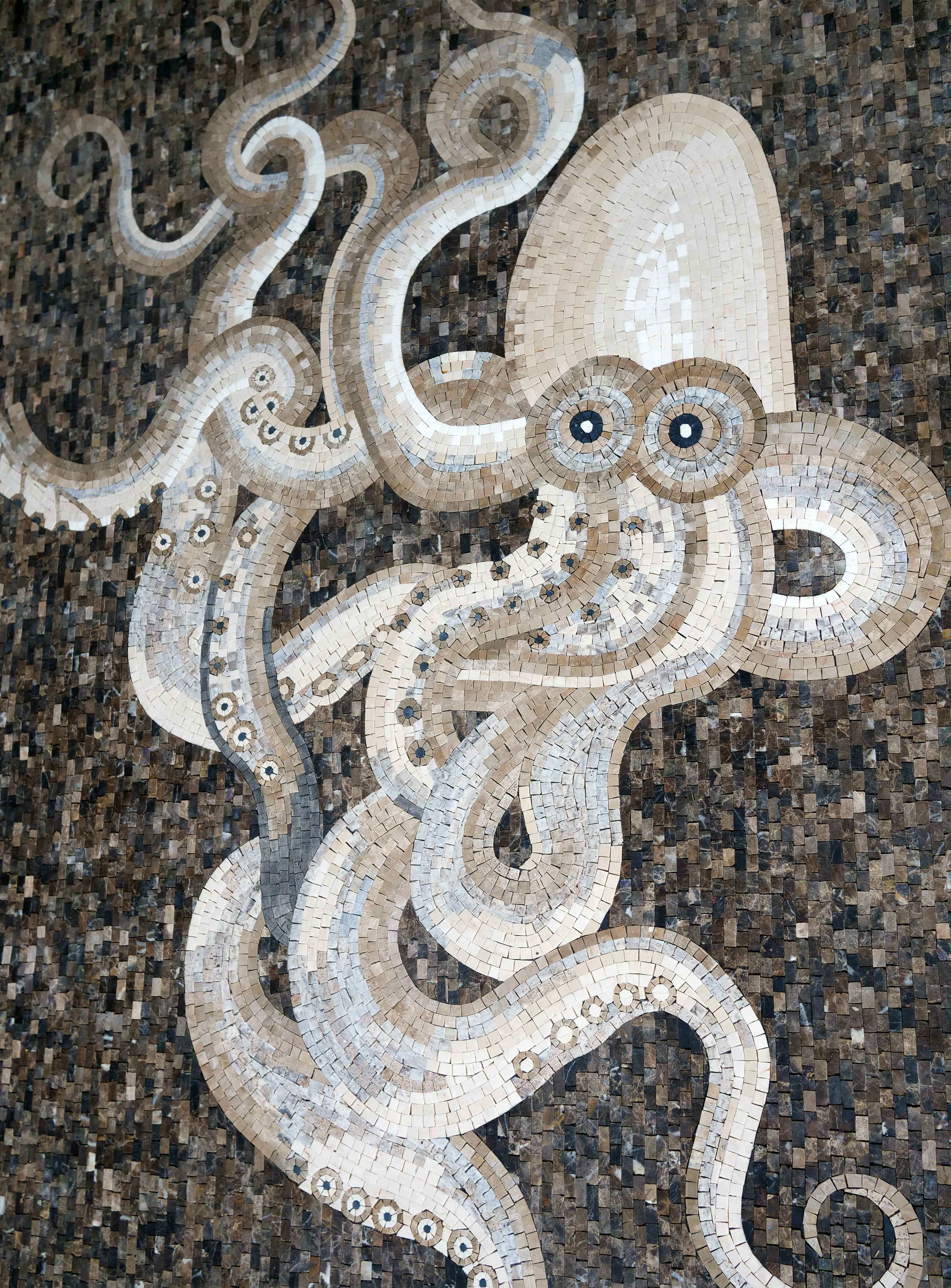 Geometric Octopus Squid - Tile Mosaic Marine Life Art And Underwater Creatures - Mesh Backing - Image 3