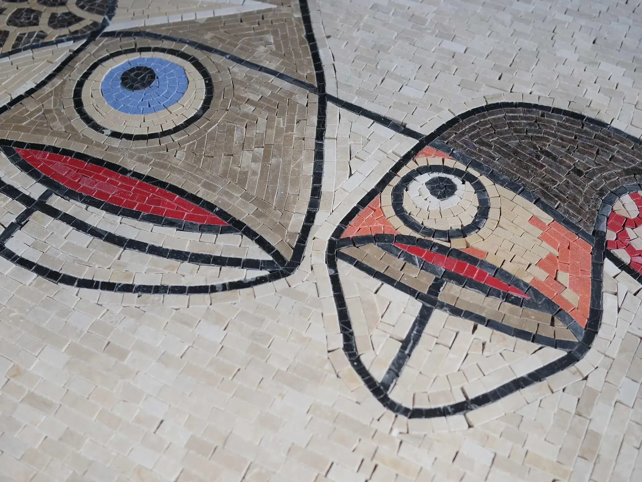 Abstract Fish - Mosaic Wall Murals - Mesh Backing - Image 2