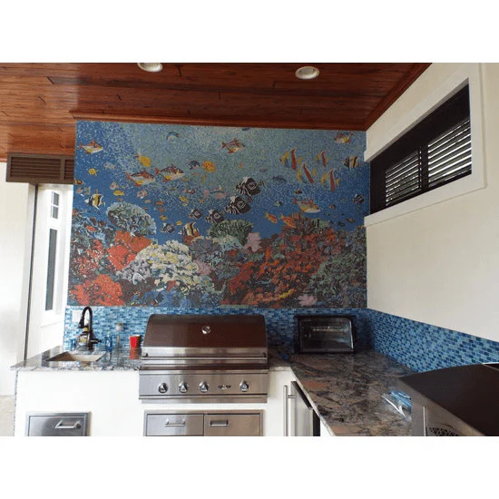 Enchanting Aquatic Ocean Scene - Glass Mosaic Pool Tiles - Mesh Backing - Image 4