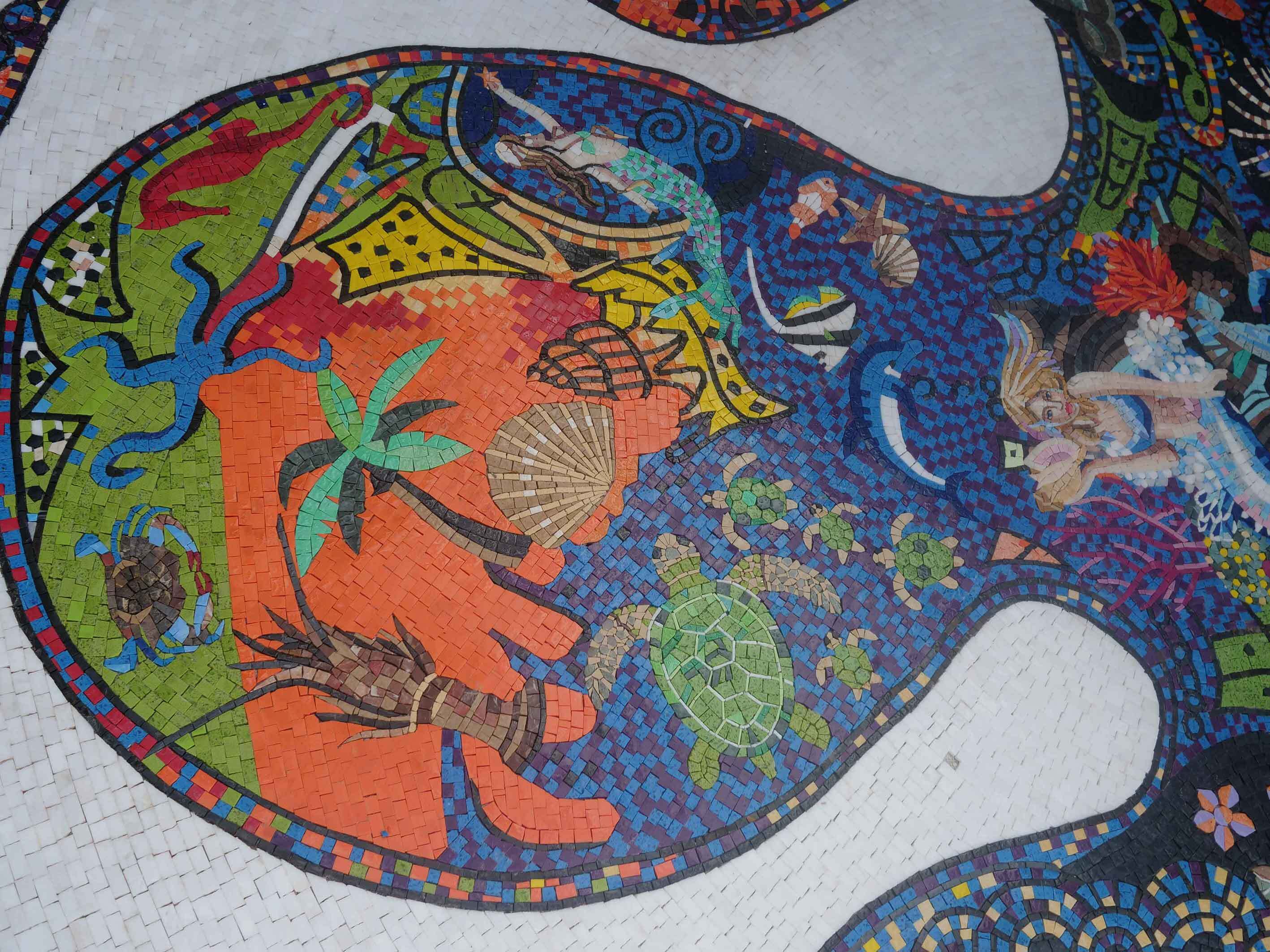 Octopus Marine Life - Mosaic Garden Art Medallion - Mesh Backing - Image 3