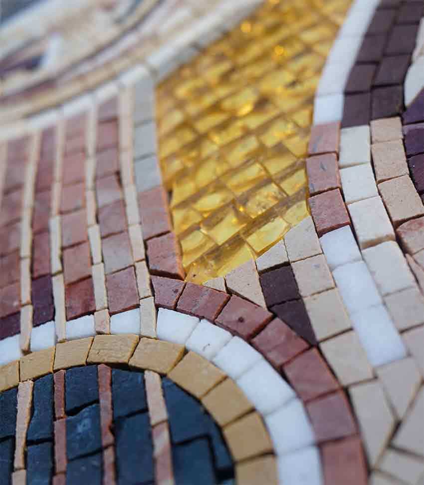Abstract Instruments - Mosaic Kitchen Backsplash Assorted Musical Art - Mesh Backing - Image 2