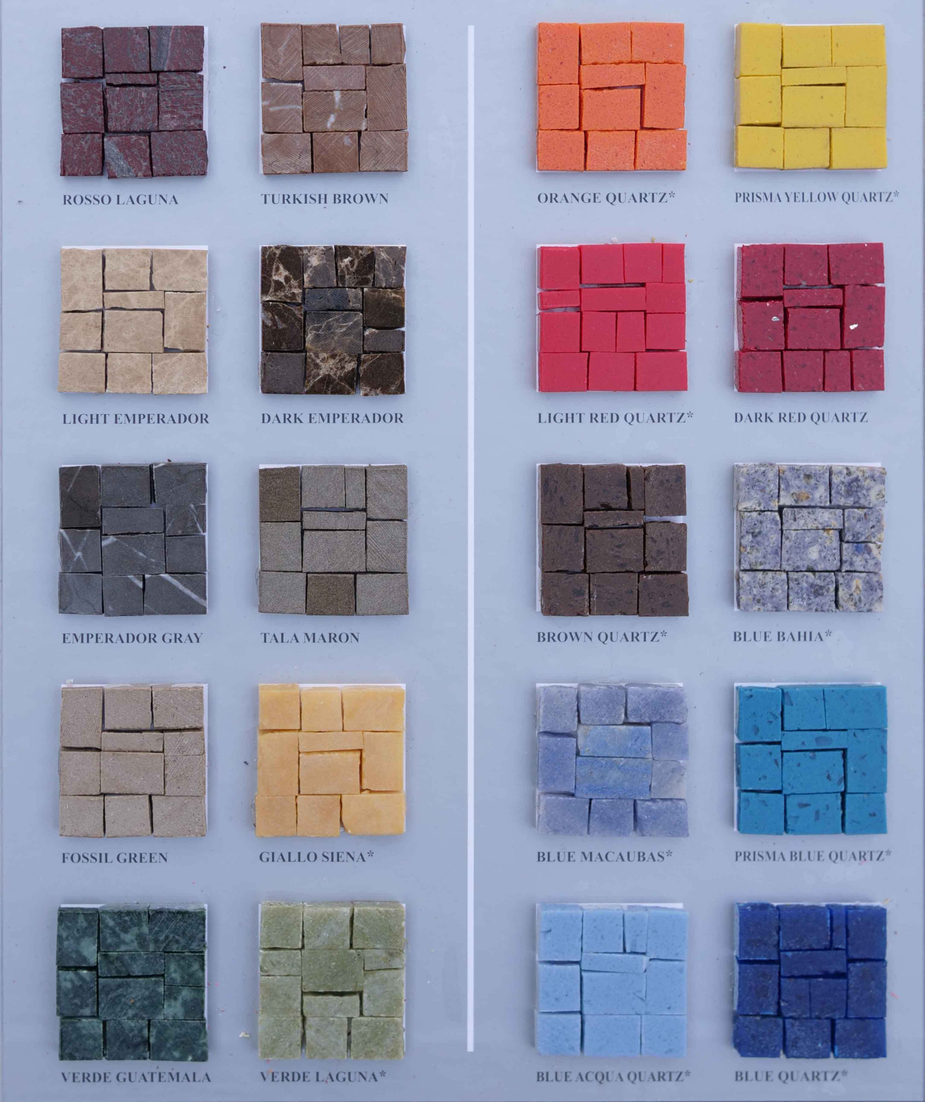 Mosaic Tile Art - Color Chart Luxury Handcrafted Natural Stone Collection - Mesh Backing - Image 3