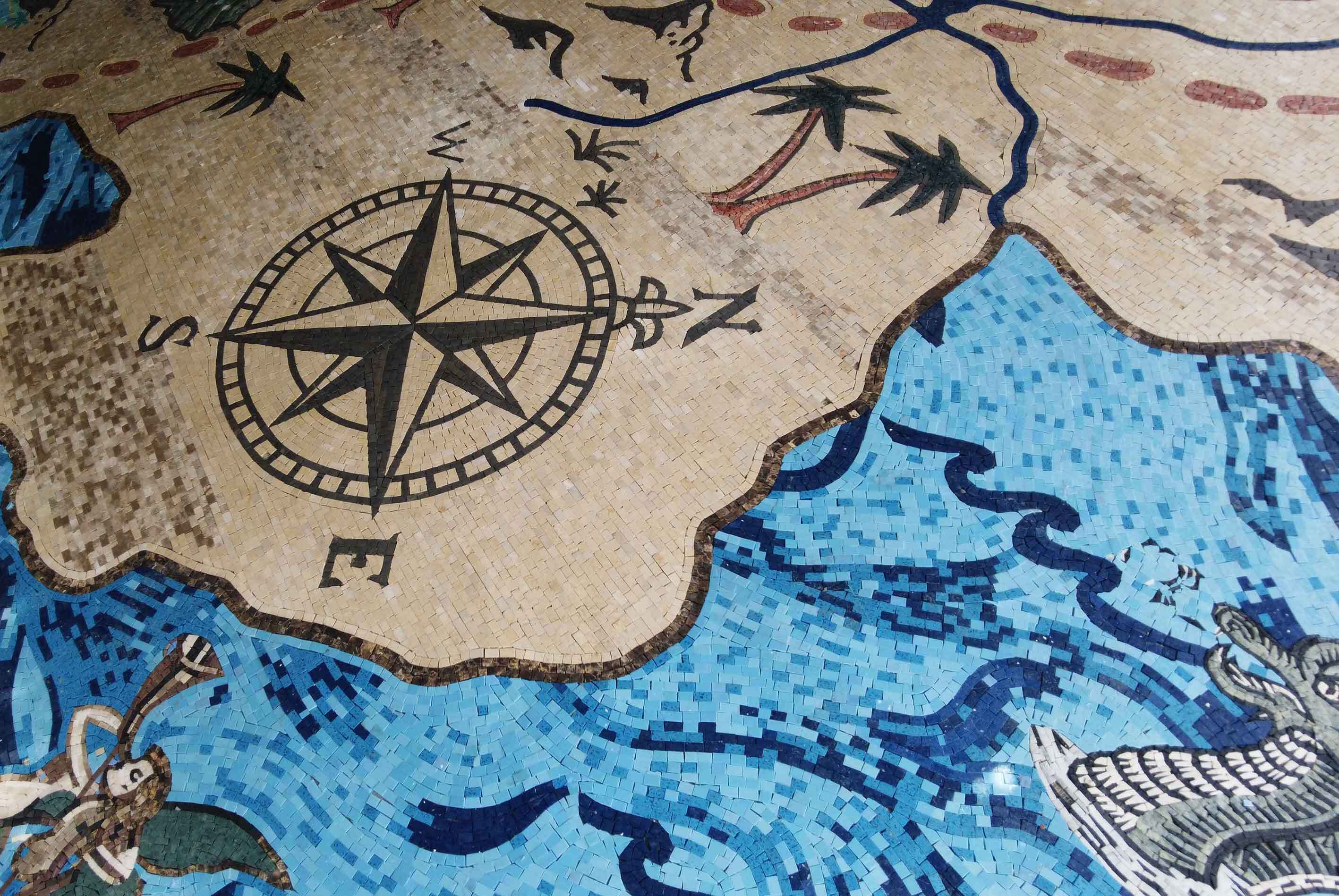 Pirate Map - Mosaic Tree Artwork - Mesh Backing - Image 4
