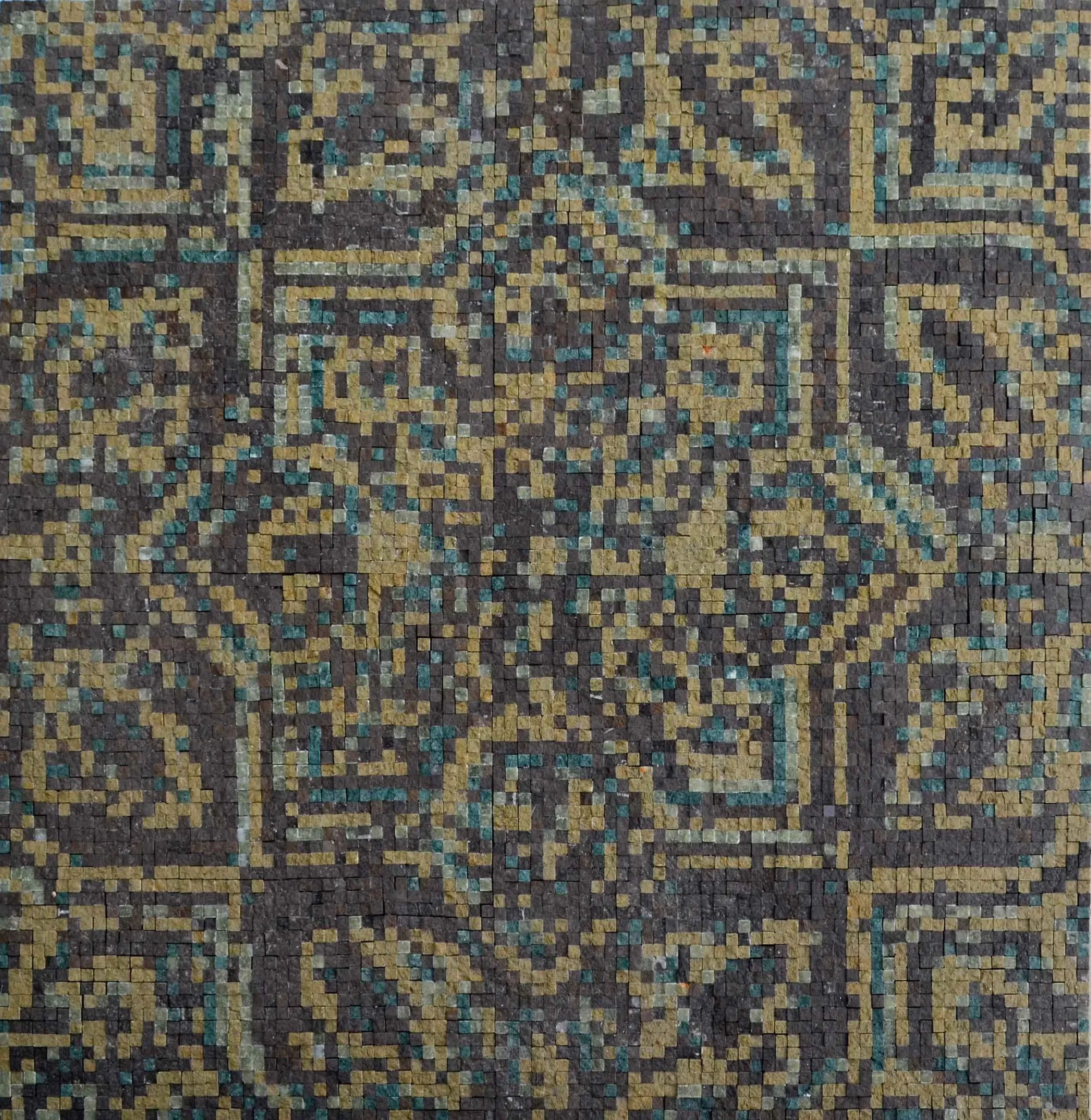 Star Geometric Pattern - Marble Mosaic Tile - Mesh Backing