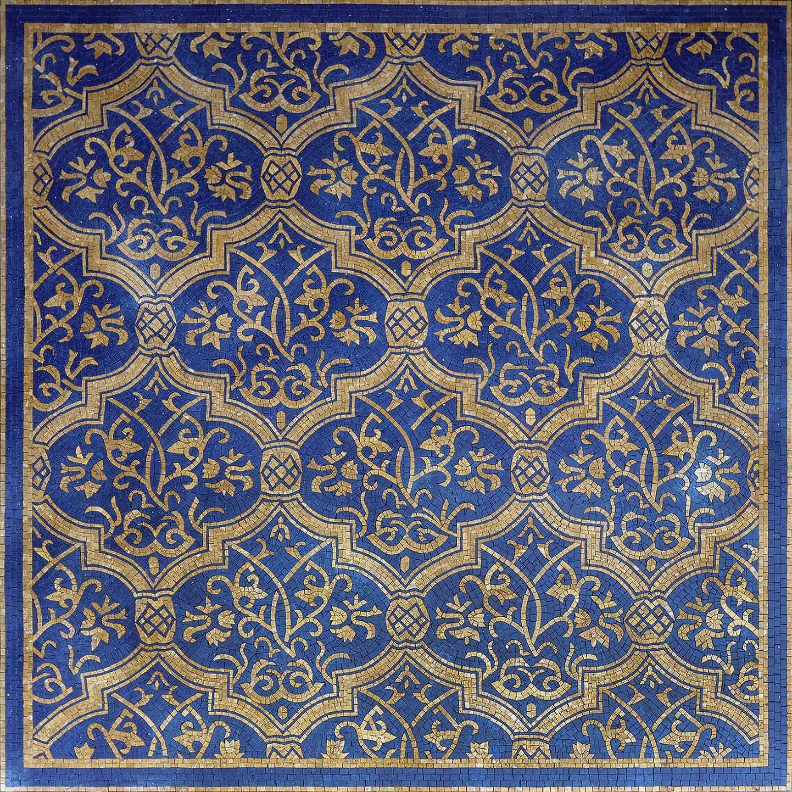 Floral Vine Pattern - Mosaic Flooring Arabesque - Mesh Backing