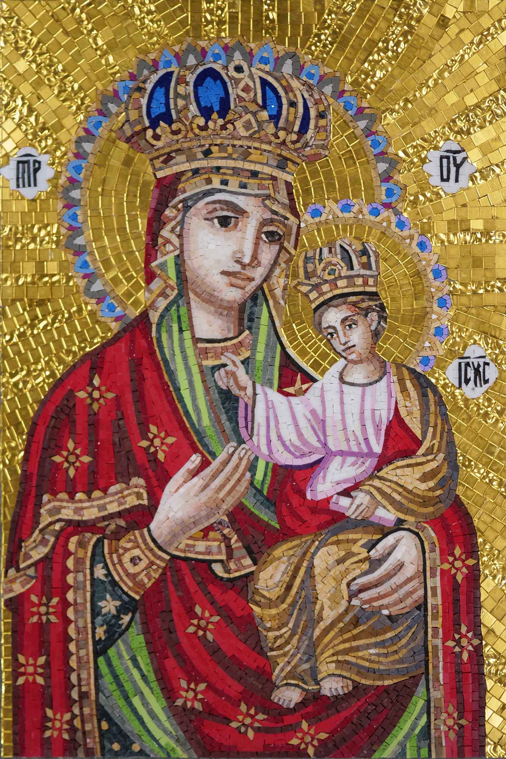Religious Mosaic - Jesus & Mary | Handcrafted Luxury Stone Art