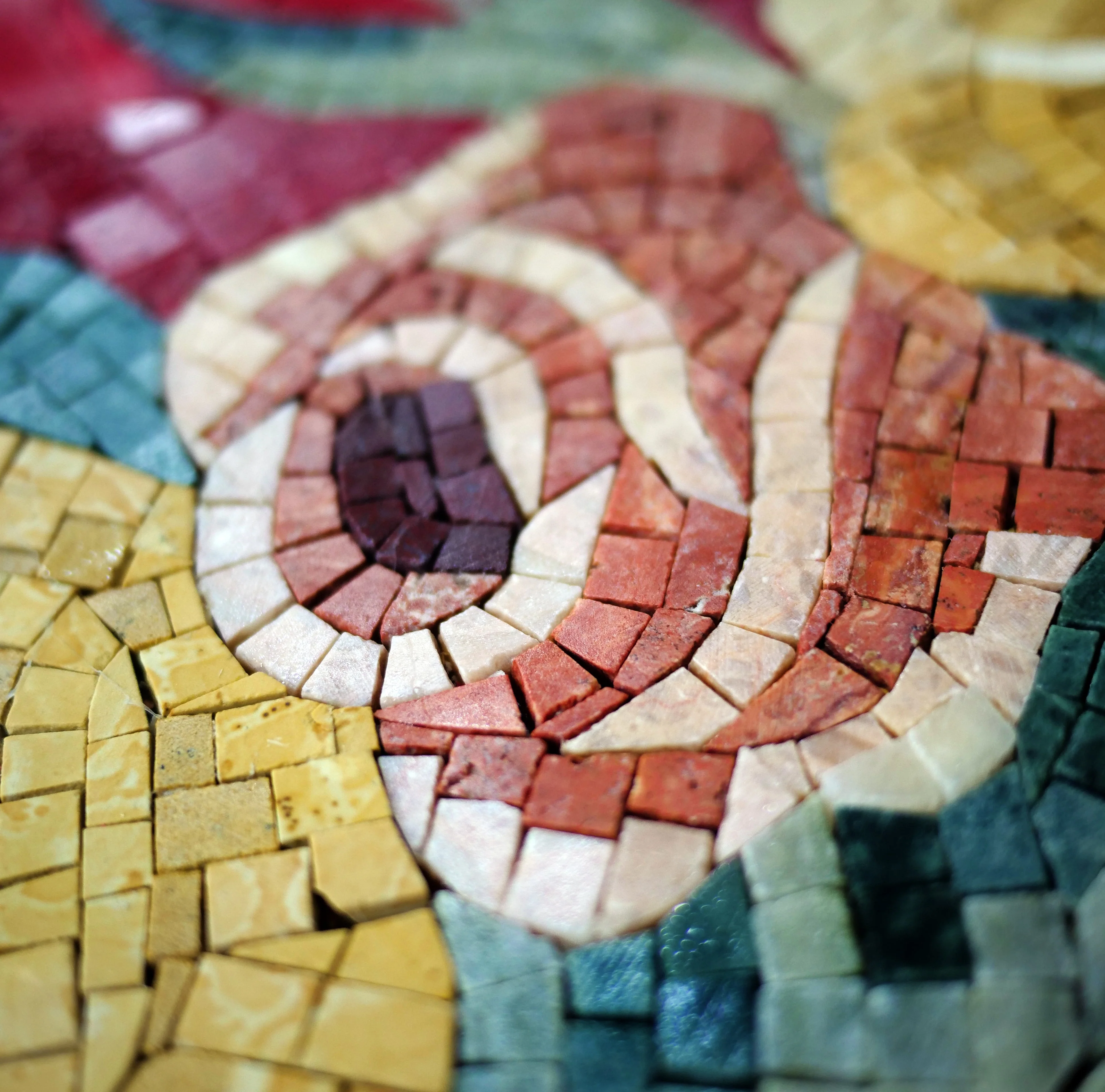 Sacred Heart Sword - Contemporary Tile Murals Mosaic Sac Religious Art - Mesh Backing - Image 2