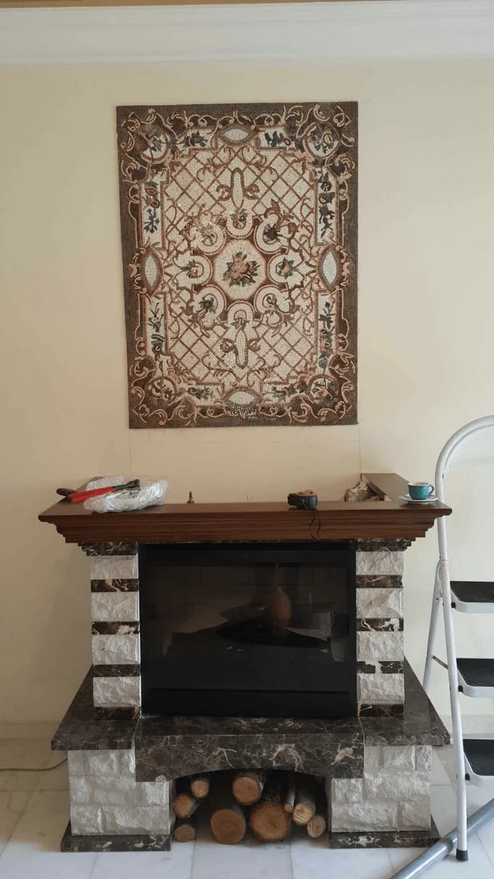 Enchanting Floral Display - Marble Mosaic Carpet Tiles - Mesh Backing - Image 2