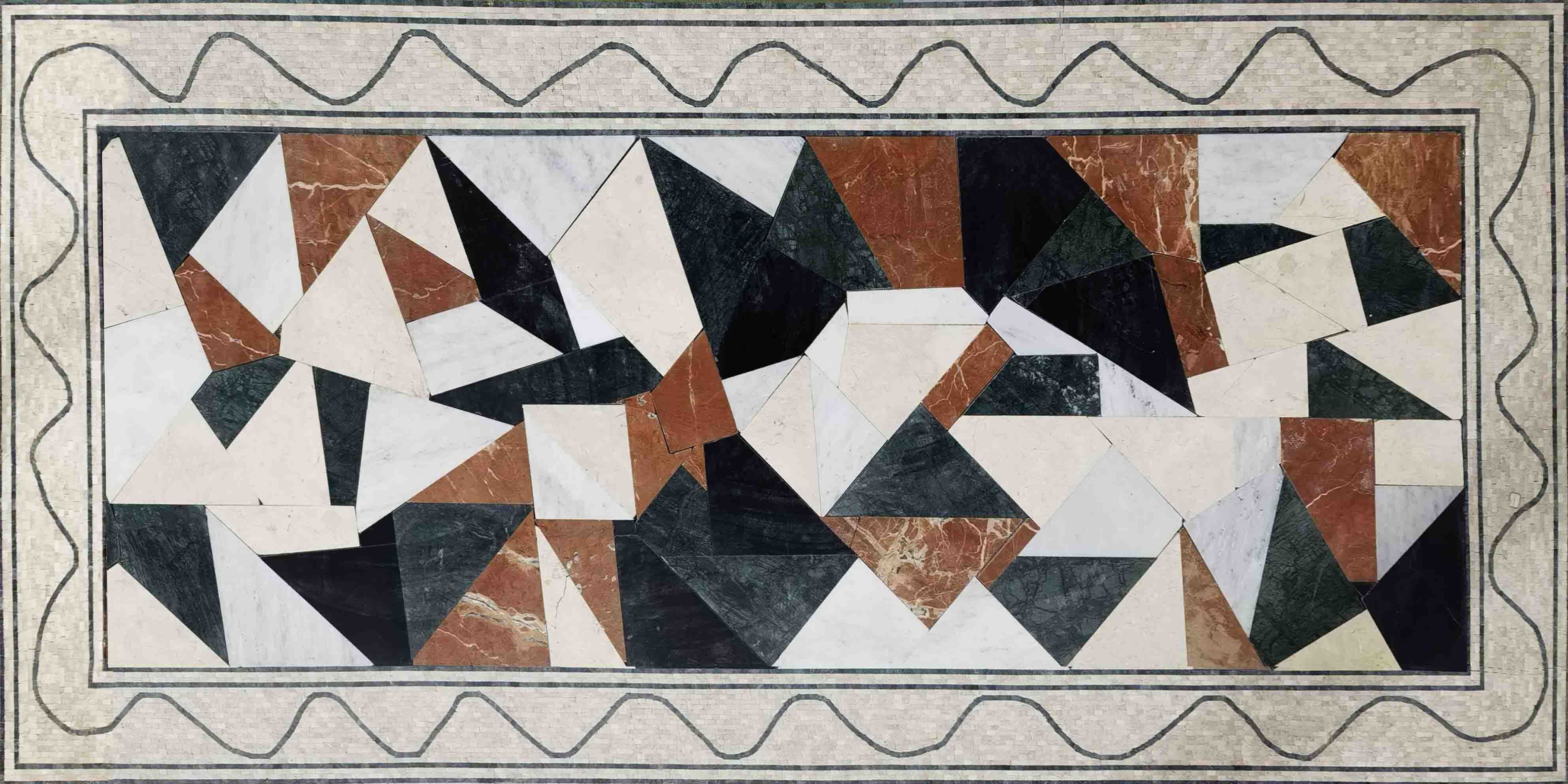 Geometric Feast - Our Lady Of Guadalupe Mosaic Floor For Discerning Diners - Mesh Backing