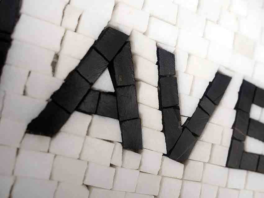 Geometric Logo Art - Beach Life Mosaic Modern With Western Ave Text - Mesh Backing - Image 2