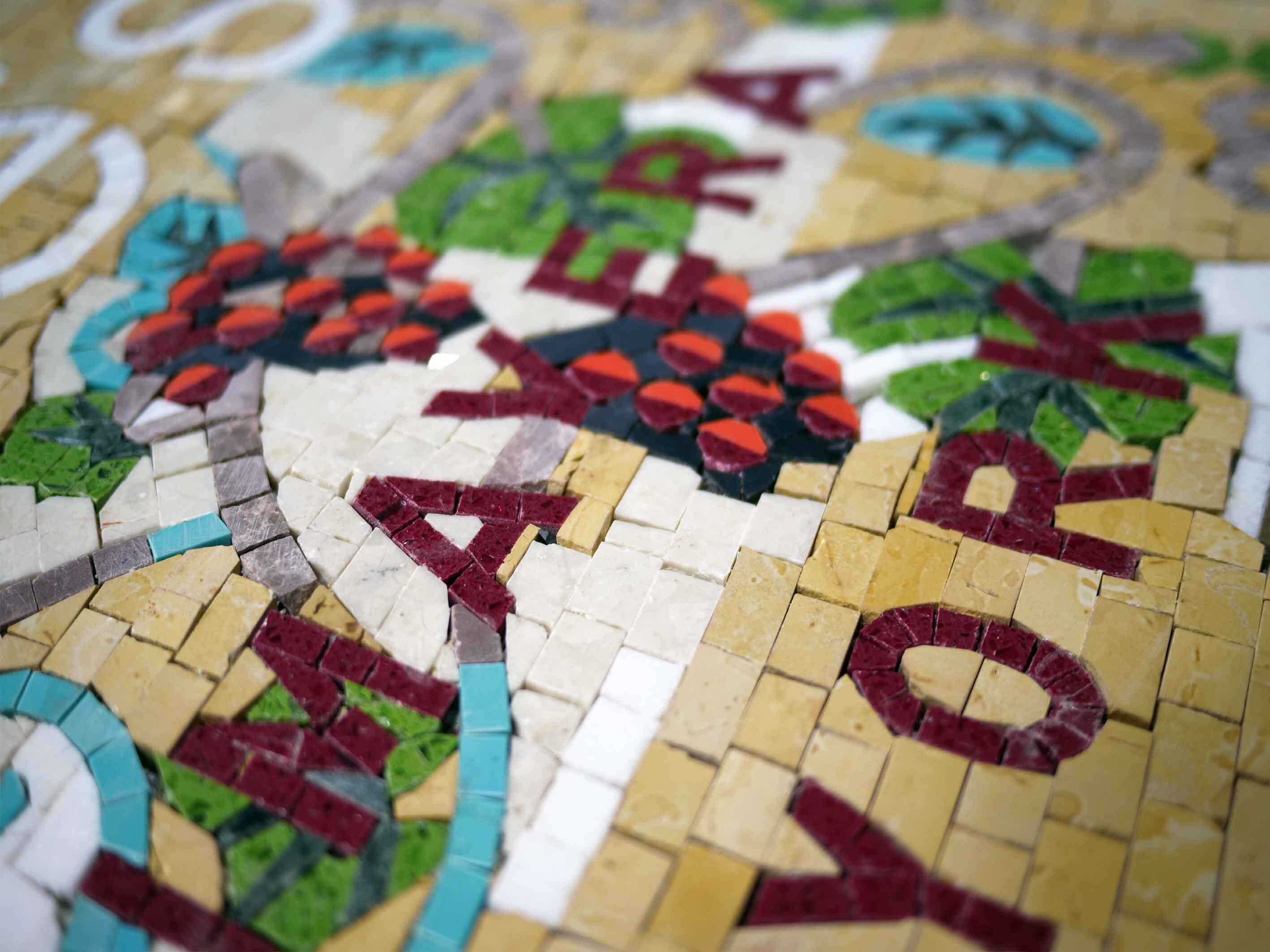 Louie Johnnie Ristorante - Marble Tile Patterns Mosaic Custom Art - Mesh Backing - Image 2