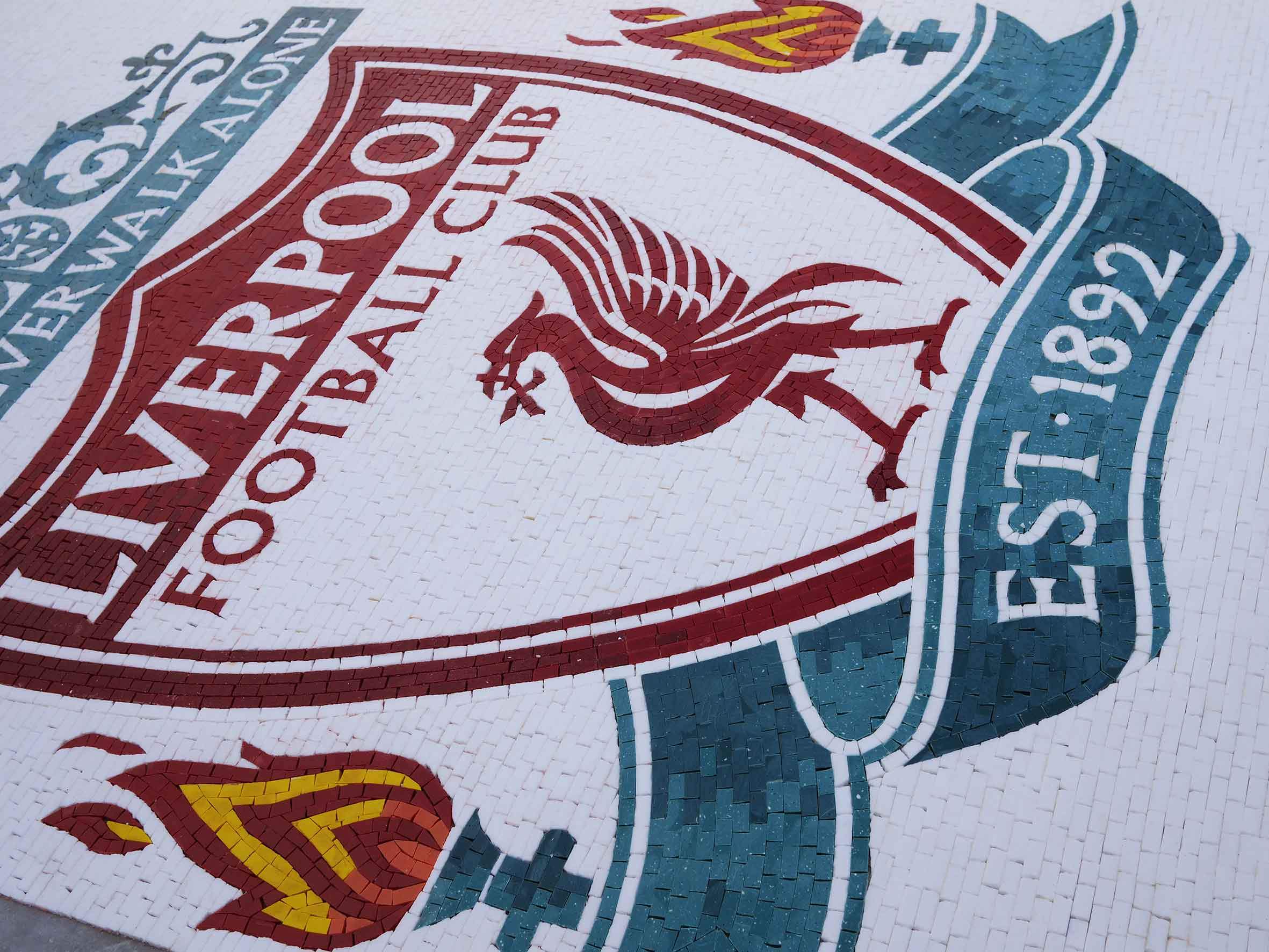 Liverpool Emblem - Byzantine Mosaic Custom Art - Mesh Backing - Image 2