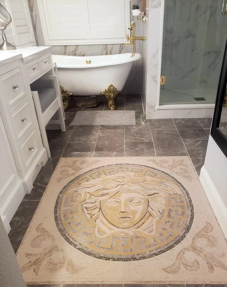 Versace Reproduction - Marble Mosaic Logo Design Excellence - Mesh Backing - Image 3